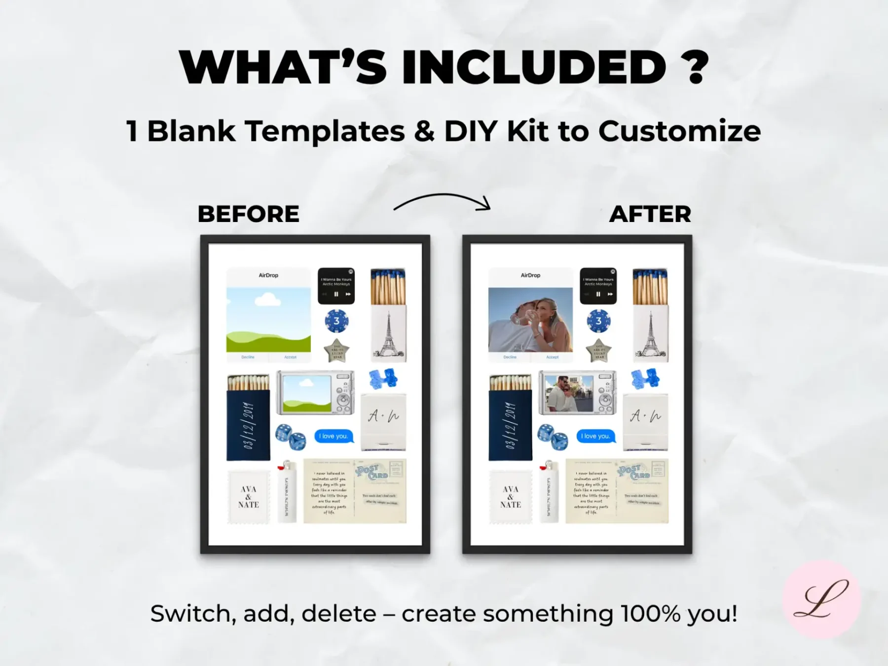 Moonlight Matchbook Template | Printable & Editable Canva Design | Instant Download Gift - Image 5