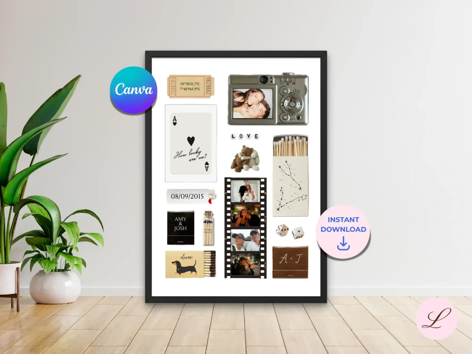 Warm Notes Matchbook Template | Printable & Editable Canva Design | Instant Download Gift