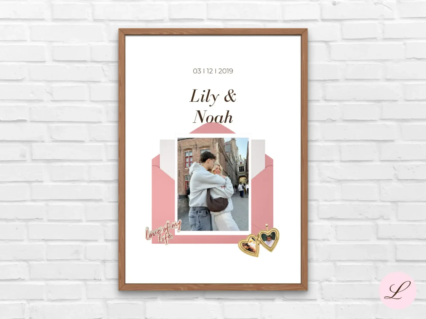 Couple Poster Template | Editable Canva Wall Art | Printable & Personalized Digital Download Gift - Image 8