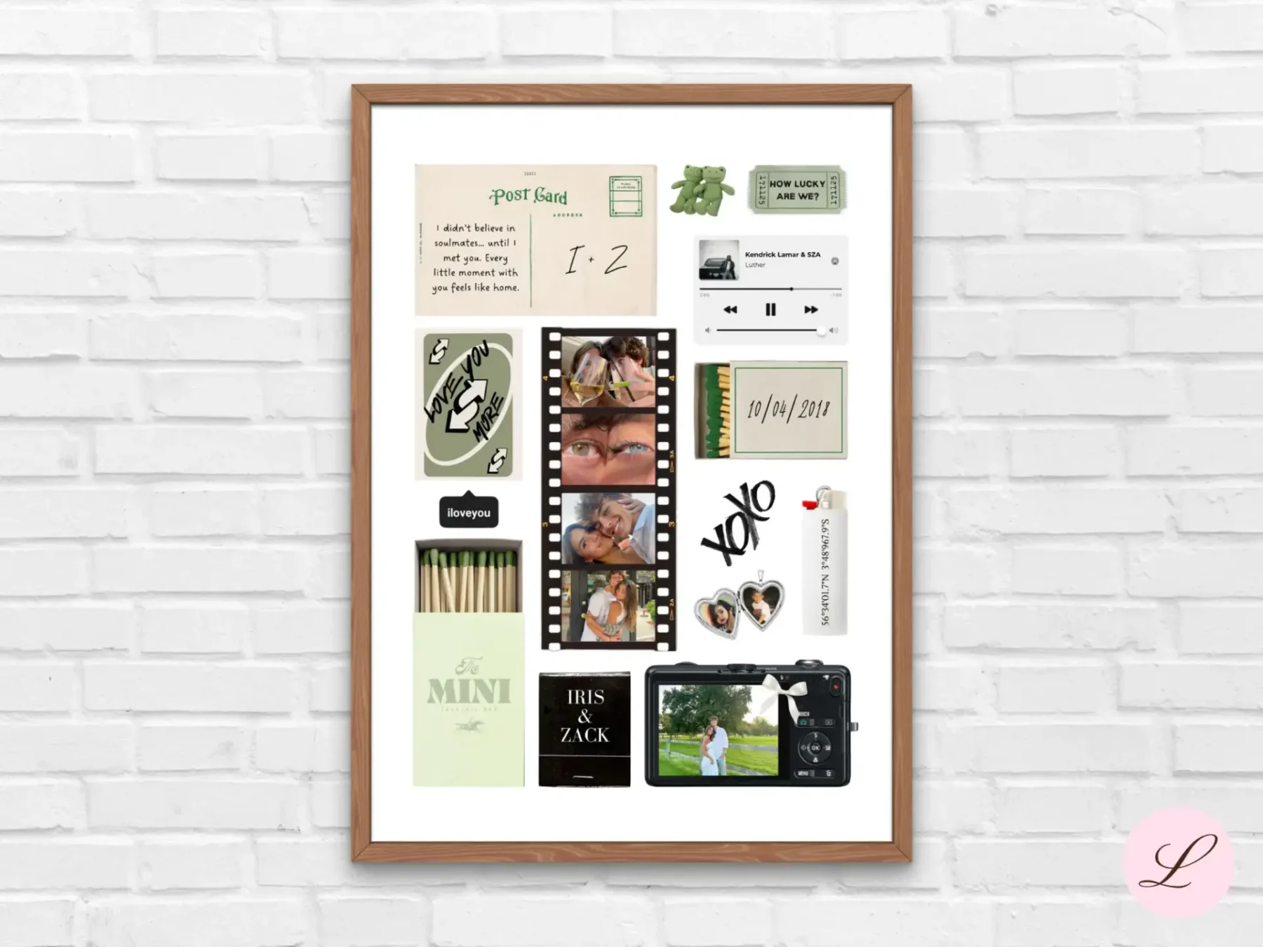 Soft Green Matchbook Template | Printable & Editable Canva Design | Instant Download Gift - Image 8