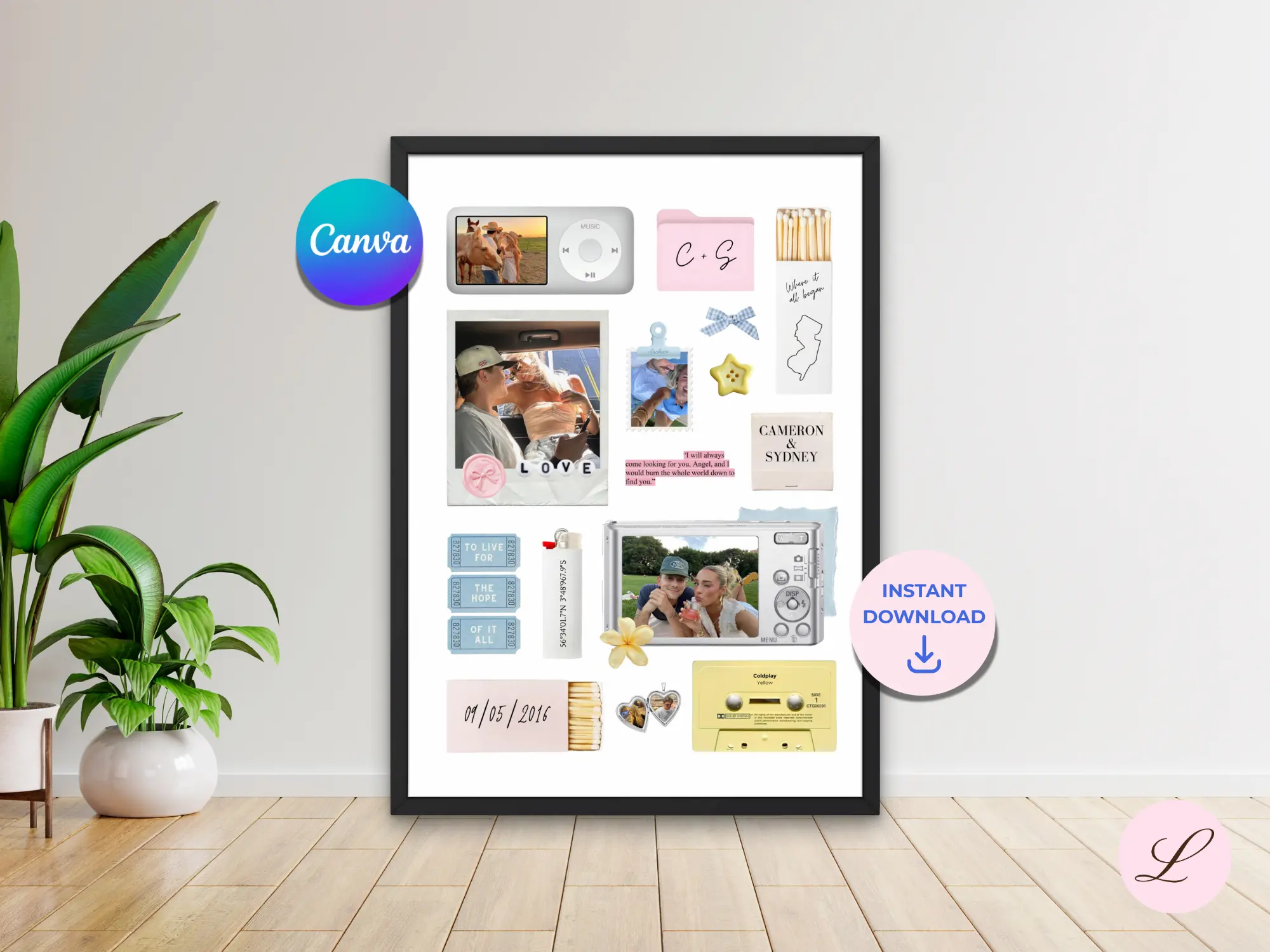 Pastel Dream Matchbook Template | Printable & Editable Canva Design | Instant Download Gift