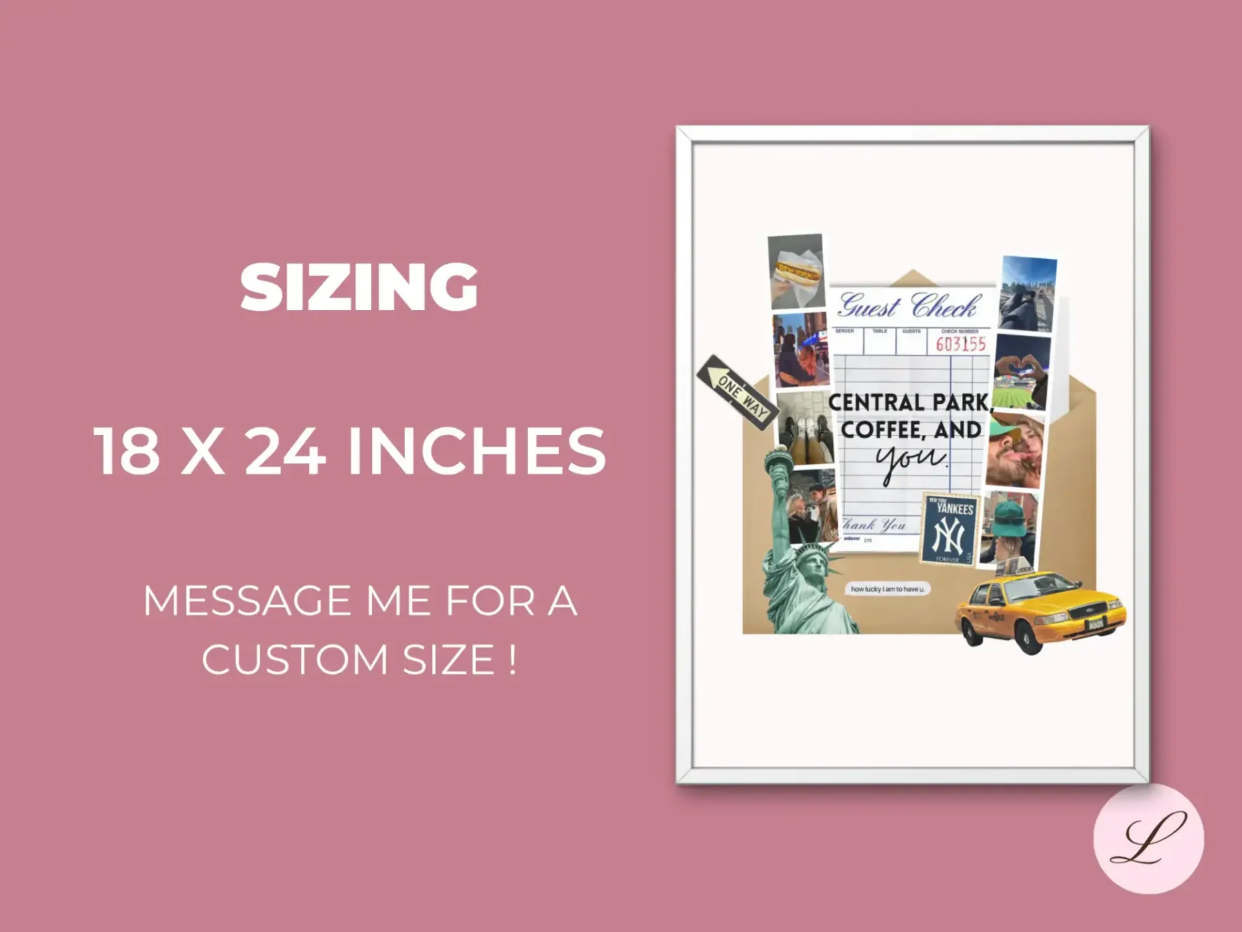 Couple Poster Travel Template | Editable Canva Wall Art | Printable & Personalized Digital Download Gift - Image 2