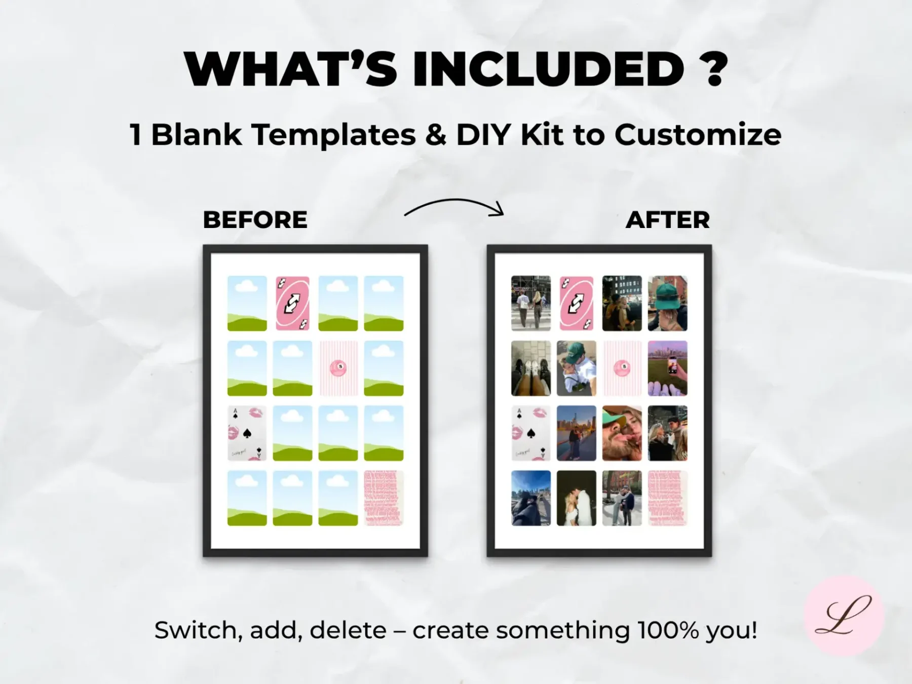 Couple Poster Cards Template | Editable Canva Wall Art | Printable & Personalized Digital Download Gift - Image 5