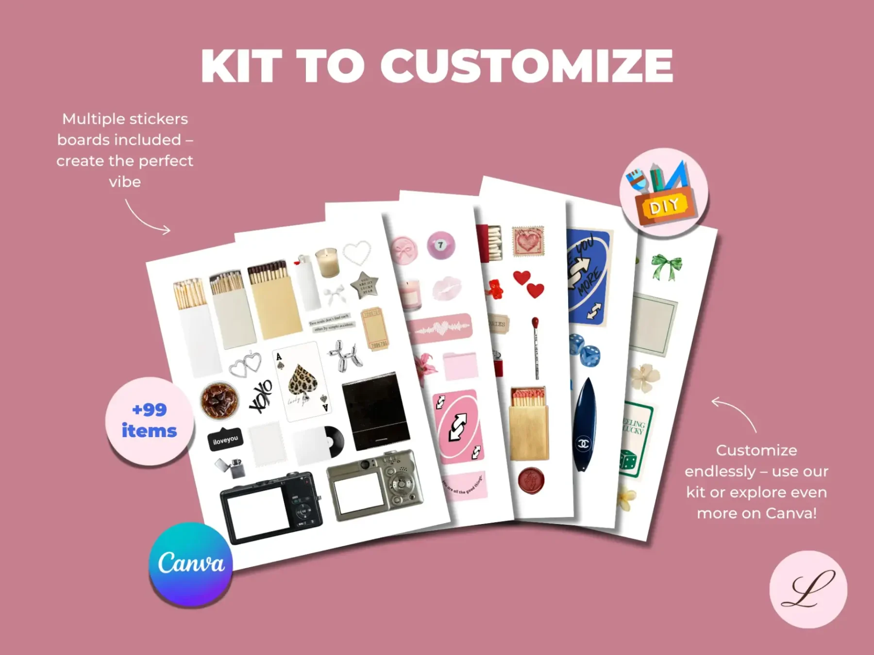 Moonlight Matchbook Template | Printable & Editable Canva Design | Instant Download Gift - Image 6