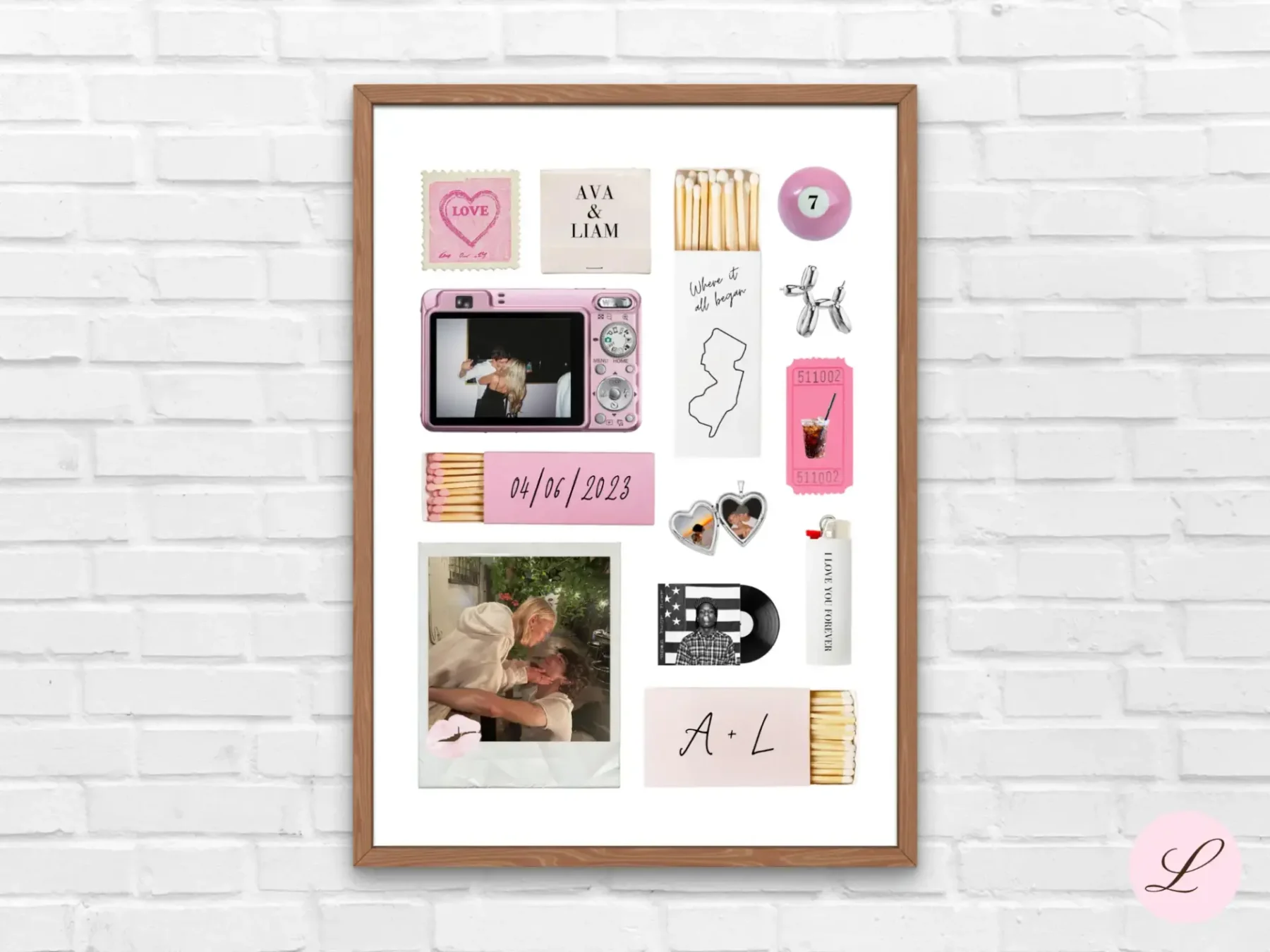 Rosé Romance Matchbook Template | Printable & Editable Canva Design | Instant Download Gift - Image 8