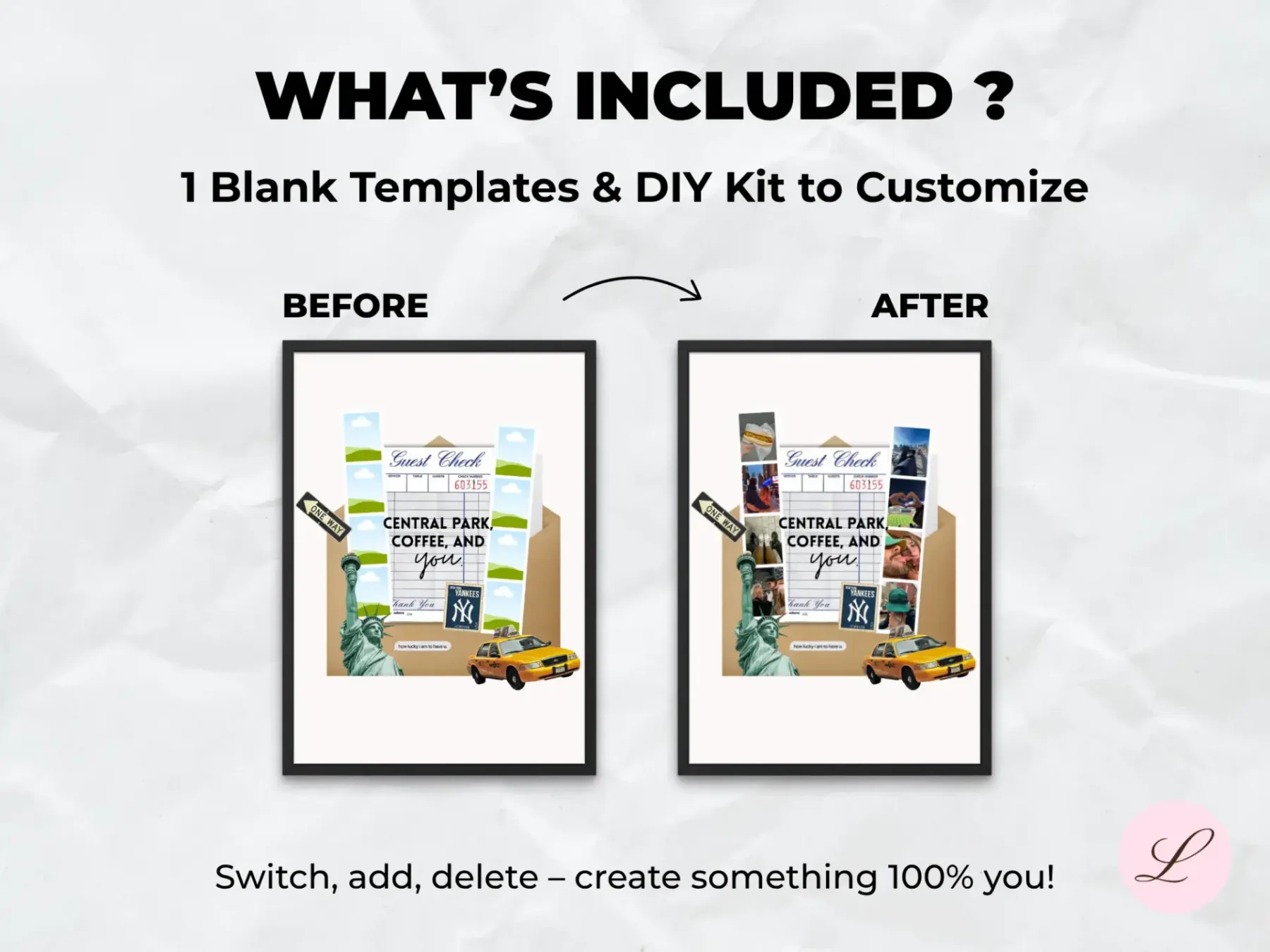 Couple Poster Travel Template | Editable Canva Wall Art | Printable & Personalized Digital Download Gift - Image 5