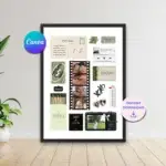 Soft Green Matchbook Template | Printable & Editable Canva Design | Instant Download Gift