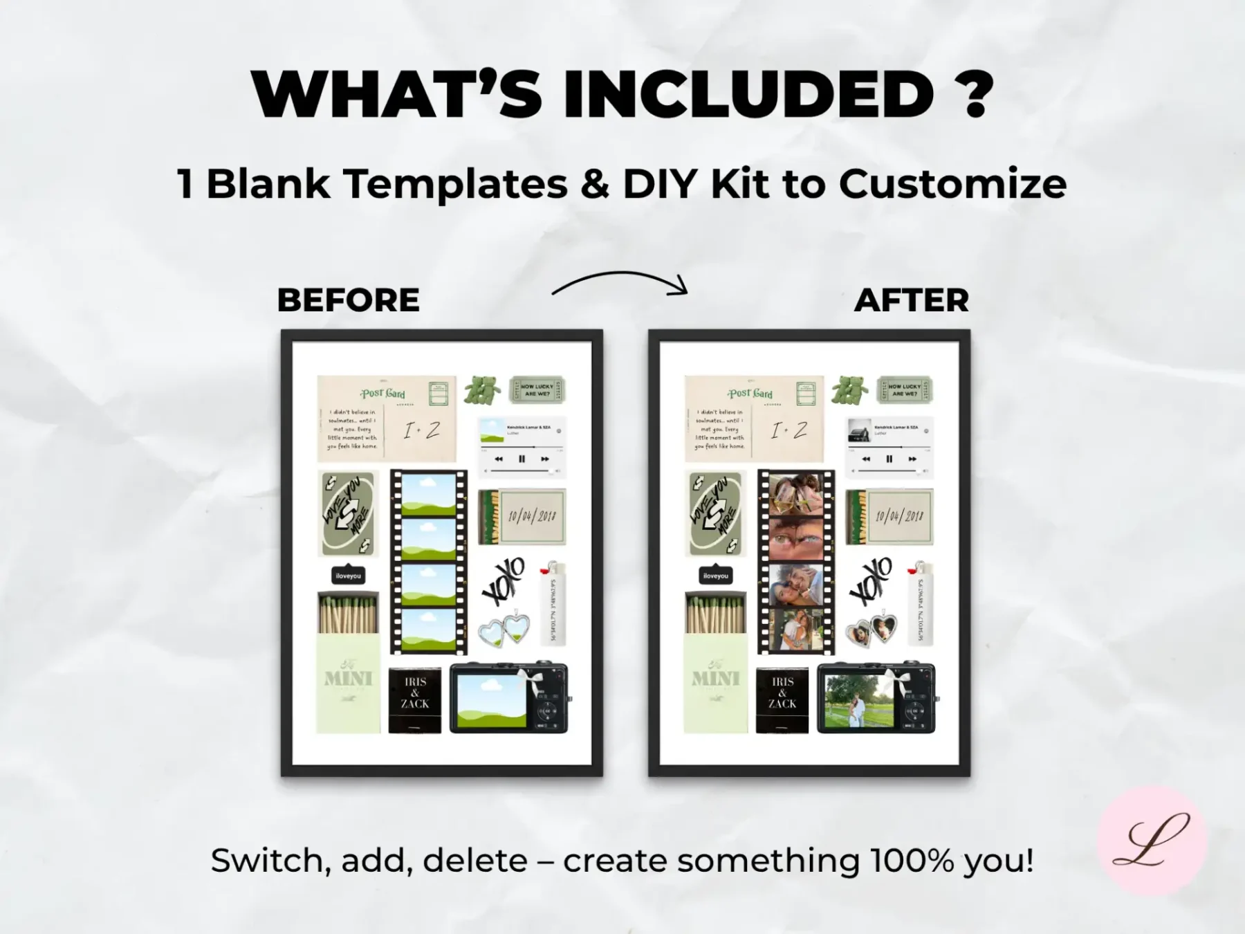 Soft Green Matchbook Template | Printable & Editable Canva Design | Instant Download Gift - Image 5